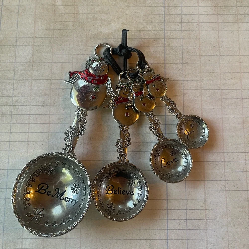 Ganz Silver Snowman Measuring Spoons